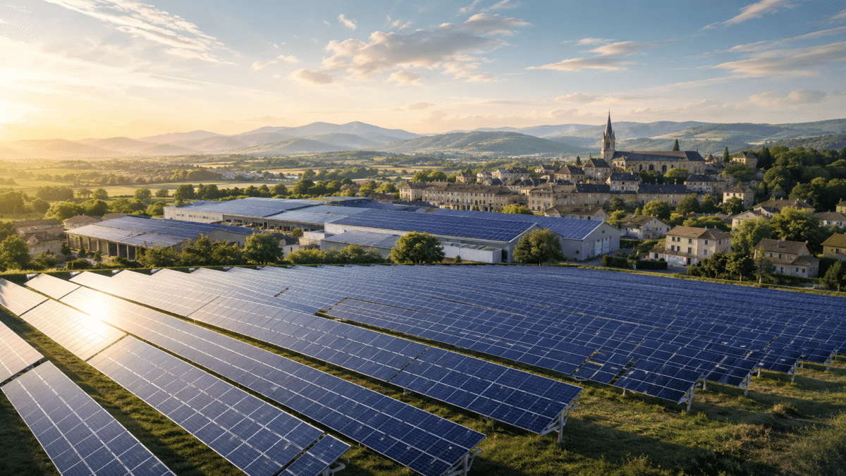 Parc photovoltaïque en France illustrant les objectifs de la PPE3 pour le développement de l’énergie solaire en 2026