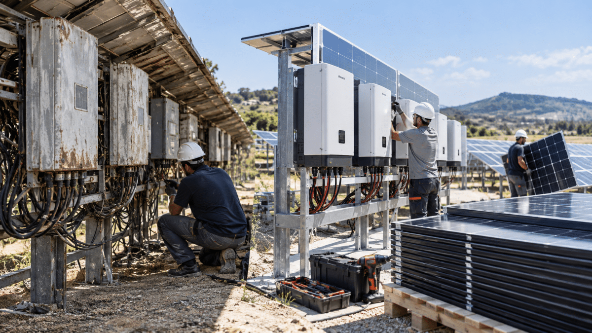 Inspection d’une centrale photovoltaïque vieillissante en vue d’un repowering solaire et d’une modernisation des performances